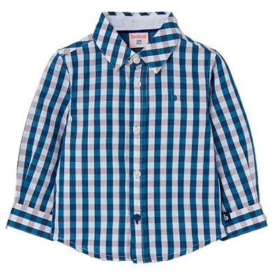 карирана,риза,дамски,ризи,мъжки,ризи,boboli,814047,long,sleeve,shirt,blue,(checks)