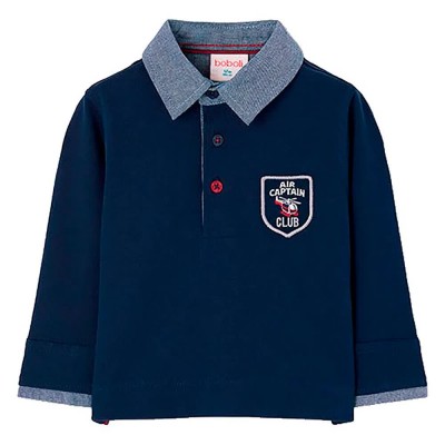 дамски,блузи,с,яка,мъжки,блузи,с,яка,boboli,834050,long,sleeve,polo,blue,(navy)