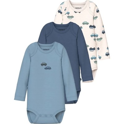 детски,облекла,за,момчета,name,it,car,long,sleeve,body,3,units,blue,(jet,stream,ashley,blue,vintage,indigo)