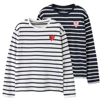 тениска,мъжки,тениски,дамски,тениски,name,it,tovelina,13242490,long,sleeve,t,shirt,2,units,white,blue,(dark,sapphire,bright,white)