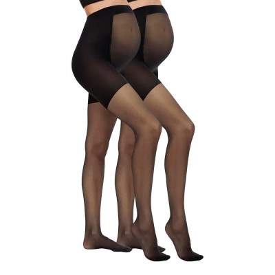 дамски,чорапогащи,и,клинове,mamalicious,sabrina,support,pantyhose,30,den,maternity,tights,2,units,black,(black,black)