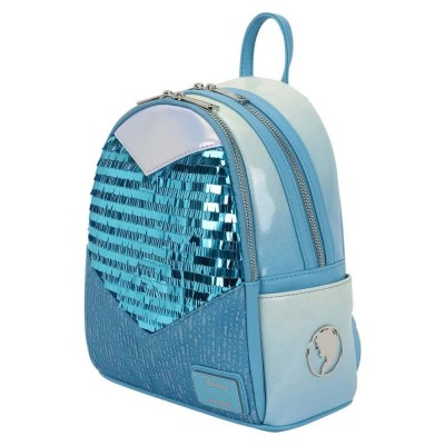 раница,раници,loungefly,elsa,glitter,sequin,backpack,blue,(blue,silver,white)