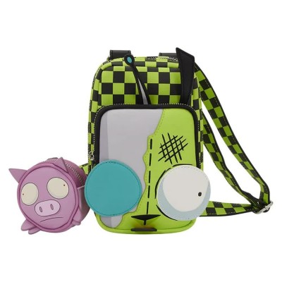 всички,чанти,loungefly,invader,zim,gir,cellphone,crossbody,green,(green,black,pink)