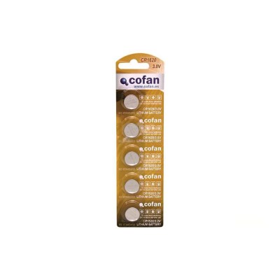 батерии,cofan,cr1620,3v,button,battery,100,units,golden,(silver)