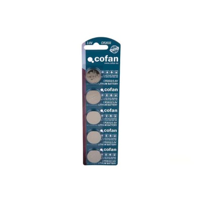 батерии,cofan,cr2032,3v,button,battery,100,units,clear,(silver)