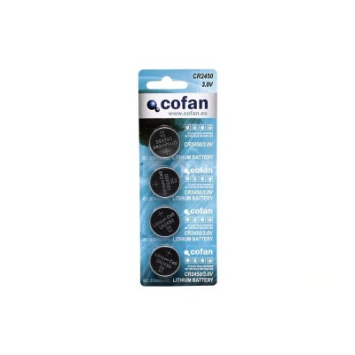 батерии,cofan,cr2450,3v,button,battery,80,units,clear,(silver)