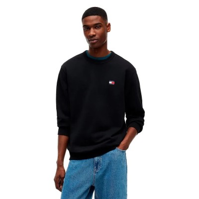блуза,мъжки,пуловери,tommy,jeans,badge,regular,fit,sweatshirt,black,(black)