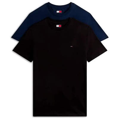тениска,мъжки,тениски,дамски,тениски,tommy,jeans,dm0dm20687,short,sleeve,t,shirt,2,units,blue,black,(black,dark,blue)