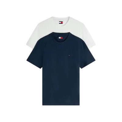 тениска,мъжки,тениски,дамски,тениски,tommy,jeans,dm0dm20687,short,sleeve,t,shirt,2,units,blue,(dark,night,navy,ecru,c1g)