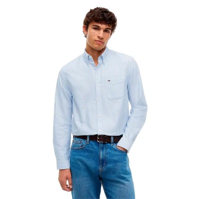 риза,с,дълъг,ръкав,дамски,ризи,мъжки,ризи,tommy,jeans,dm0dm22790,long,sleeve,shirt,blue,(vibrant,blue,stripes)