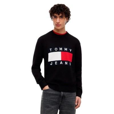 блуза,мъжки,пуловери,дамски,пуловери,tommy,jeans,dm0dm23413,sweater,black,(black)