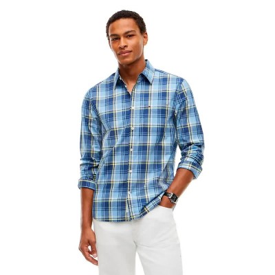 карирана,риза,дамски,ризи,мъжки,ризи,tommy,jeans,dm0dm23527,long,sleeve,shirt,blue,(basic,navy,check)