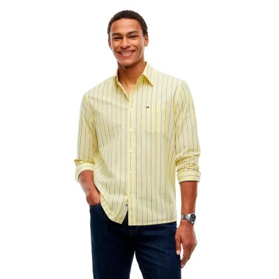риза,с,дълъг,ръкав,дамски,ризи,мъжки,ризи,tommy,jeans,dm0dm23527,long,sleeve,shirt,yellow,(canary,stripes)