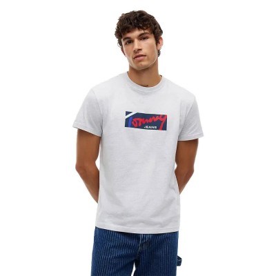 тениска,мъжки,тениски,дамски,тениски,tommy,jeans,dm0dm23547,short,sleeve,t,shirt,white,(ice,grey,heather)