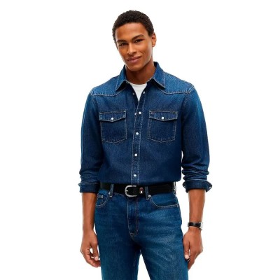 риза,с,дълъг,ръкав,дамски,ризи,мъжки,ризи,tommy,jeans,dm0dm23697,long,sleeve,shirt,blue,(denim,dark)