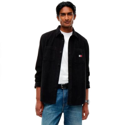 риза,с,дълъг,ръкав,дамски,ризи,мъжки,ризи,tommy,jeans,dm0dm23705,long,sleeve,shirt,black,(black)