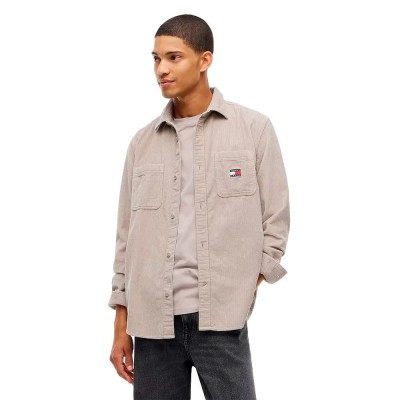 риза,с,дълъг,ръкав,дамски,ризи,мъжки,ризи,tommy,jeans,dm0dm23705,long,sleeve,shirt,beige,(limestone,dust)
