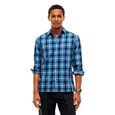 карирана,риза,дамски,ризи,мъжки,ризи,tommy,jeans,dm0dm23721,long,sleeve,shirt,blue,(basic,navy,medium,check)