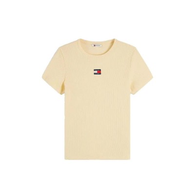 тениска,мъжки,тениски,дамски,тениски,tommy,jeans,dw0dw17881,short,sleeve,t,shirt,beige,yellow,(day,lily)