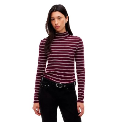 тениска,мъжки,тениски,дамски,тениски,tommy,jeans,dw0dw19830,long,sleeve,high,neck,t,shirt,purple,(calypso,berry,pink,stripe)