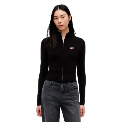 блуза,мъжки,пуловери,дамски,пуловери,tommy,jeans,dw0dw20967,full,zip,sweater,black,(black)