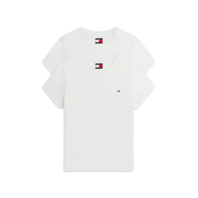 тениска,мъжки,тениски,дамски,тениски,tommy,jeans,dw0dw21366,short,sleeve,t,shirt,2,units,white,(ecru,ecru)