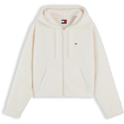 блуза,дамски,блузи,tommy,jeans,dw0dw23291,full,zip,sweatshirt,beige,(off,white)