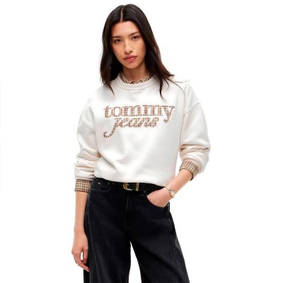 блуза,дамски,блузи,tommy,jeans,dw0dw23304,sweatshirt,white,(off,white)
