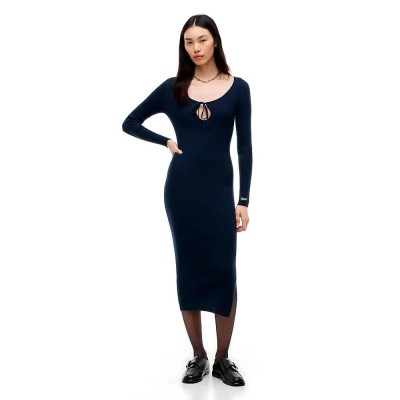 рокля,дамски,поли,и,рокли,tommy,jeans,dw0dw23309,long,sleeve,midi,dress,blue,(dark,blue)
