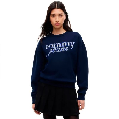 блуза,дамски,блузи,tommy,jeans,dw0dw23304,sweatshirt,blue,(dark,blue)