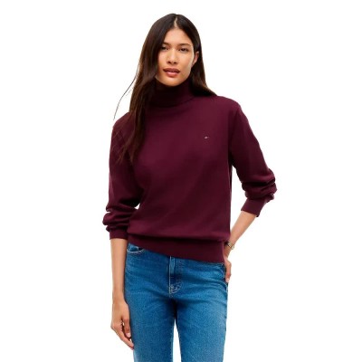 блуза,мъжки,пуловери,дамски,пуловери,tommy,jeans,dw0dw23361,high,neck,sweater,purple,(calypso,berry)