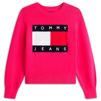 блуза,мъжки,пуловери,дамски,пуловери,tommy,jeans,dw0dw23450,sweater,pink,(bright,cerise,pink)