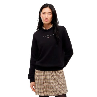 блуза,дамски,блузи,tommy,jeans,dw0dw23403,sweatshirt,black,(black)