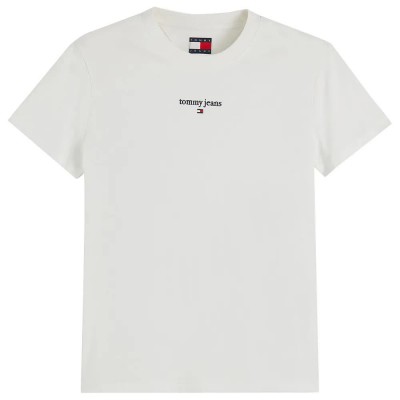 тениска,мъжки,тениски,дамски,тениски,tommy,jeans,dw0dw23527,short,sleeve,t,shirt,white,(ecru)