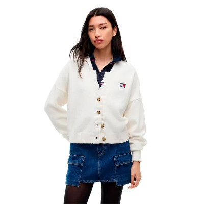 жилетка,мъжки,пуловери,дамски,пуловери,tommy,jeans,dw0dw23830,cardigan,white,(off,white)