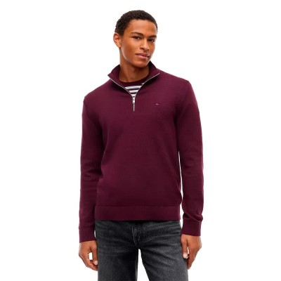 блуза,мъжки,пуловери,дамски,пуловери,tommy,jeans,ess,light,slim,fit,half,zip,sweater,purple,(calypso,berry)