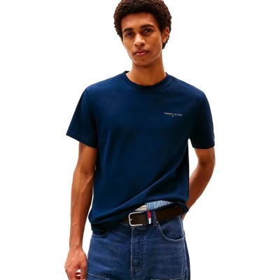 тениска,мъжки,тениски,дамски,тениски,tommy,jeans,linear,chest,slim,fit,short,sleeve,t,shirt,blue,(dark,blue)
