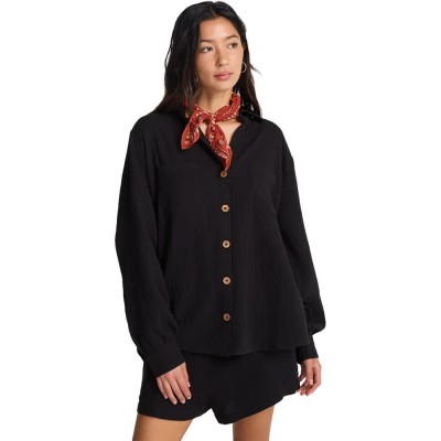 риза,с,дълъг,ръкав,дамски,ризи,мъжки,ризи,billabong,swell,long,sleeve,shirt,black,(black,pebble)