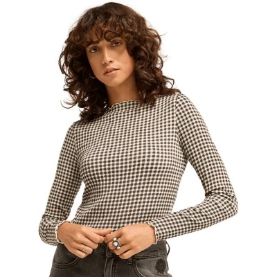 тениска,мъжки,тениски,дамски,тениски,billabong,way,out,checks,long,sleeve,t,shirt,brown,(black,pebble)