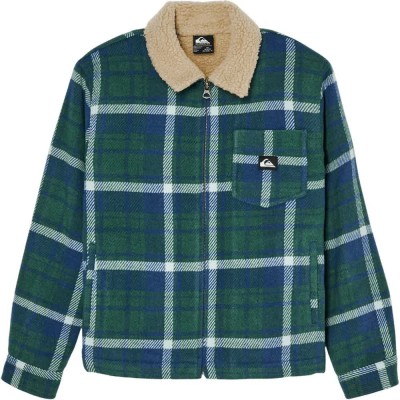 яке,мъжки,якета,дамски,якета,и,палта,quiksilver,dna,sherpa,harrington,jacket,green,(dark,denim,harrington,check)