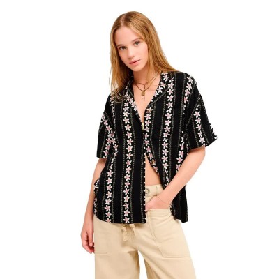 риза,с,дълъг,ръкав,дамски,ризи,мъжки,ризи,roxy,crazy,vahini,long,sleeve,shirt,black,(anthracite,hibiscus,real,strip)