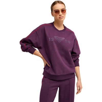 блуза,дамски,блузи,roxy,ess,energy,elevated,cn,sweatshirt,purple,(blackberry,wine)