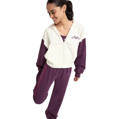 блуза,дамски,блузи,roxy,ess,energy,elevated,full,zip,sweatshirt,white,(whisper,white)