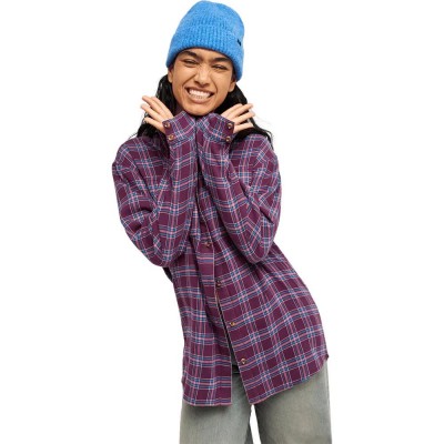 карирана,риза,дамски,ризи,мъжки,ризи,roxy,let,it,go,check,long,sleeve,shirt,purple,(blackberry,wine,purple,plaid)