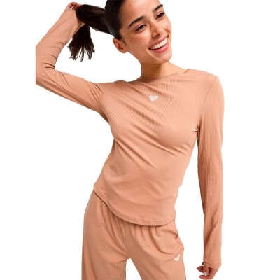 фланелка,с,дълъг,ръкав,дамски,топове,roxy,rise&vibe,rib,crossed,long,sleeve,top,orange,(cafe,au,lait)