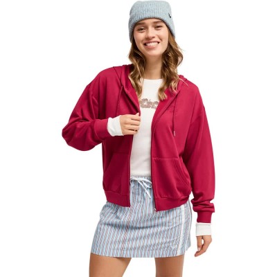блуза,дамски,блузи,roxy,surfing,by,daylight,full,zip,sweatshirt,red,(beet,red)