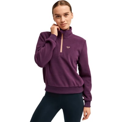 блуза,дамски,блузи,roxy,waves,of,warmth,half,zip,sweatshirt,purple,(blackberry,wine)