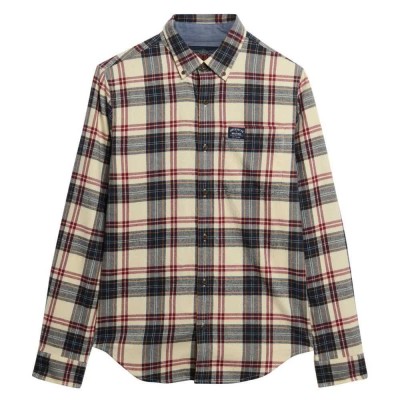 карирана,риза,дамски,ризи,мъжки,ризи,superdry,m4011047a,long,sleeve,shirt,refurbished,beige,(peyton,check,white)
