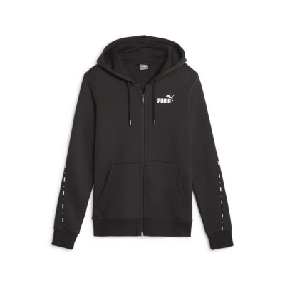 блуза,дамски,блузи,puma,ess,tape,fl,full,zip,sweatshirt,refurbished,black,(black)