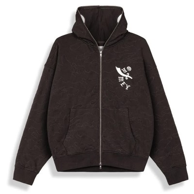 блуза,мъжки,пуловери,дамски,пуловери,grimey,odd,cutlass,full,zip,sweatshirt,black,(black)